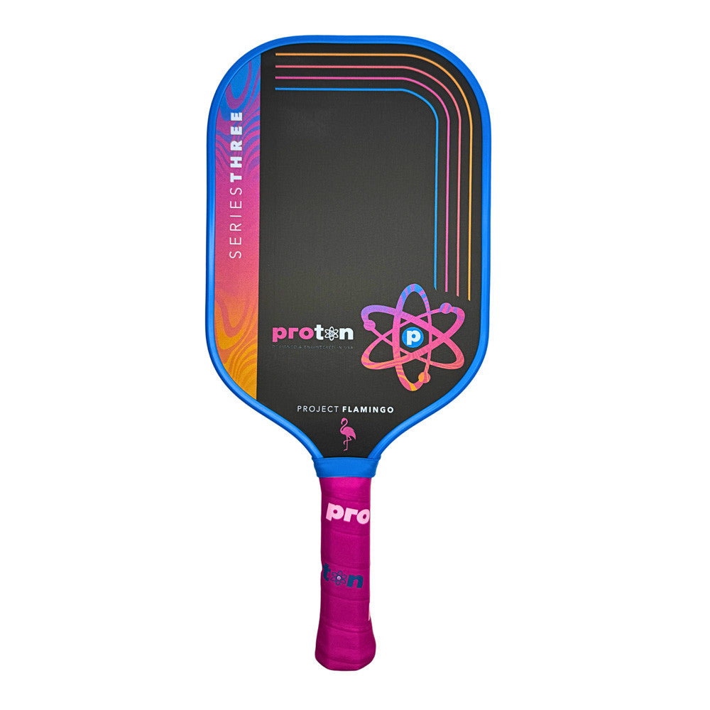 Proton Series Three Pickleball Paddle - Project Flamingo – Power, Precision, and Bold Design