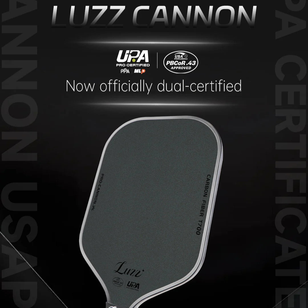 Luzzpickleball Cannon Paddle – T700 Carbon Friction Surface (Thermoformed)