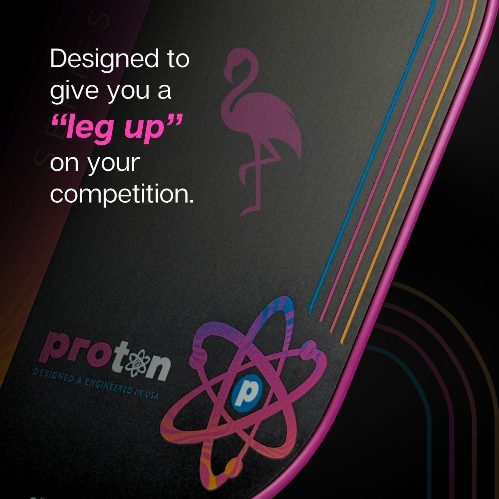 Proton Series Three Project Flamingo 13mm Elongated Pickleball Paddle – Pink