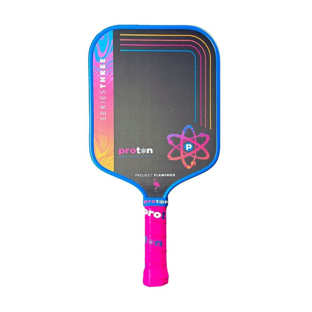 Proton Series Three Project Flamingo 13mm Widebody Pickleball Paddle – Blue