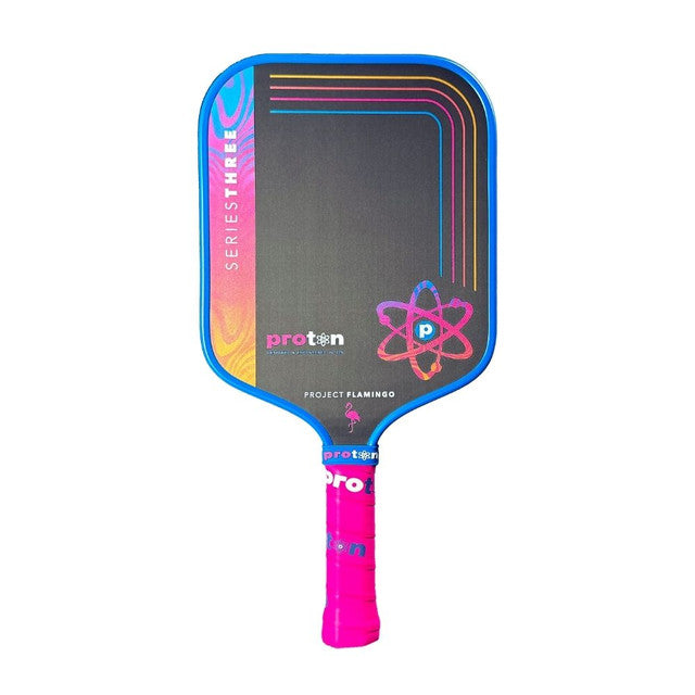 Proton Series Three Project Flamingo 15mm Widebody Pickleball Paddle – Blue