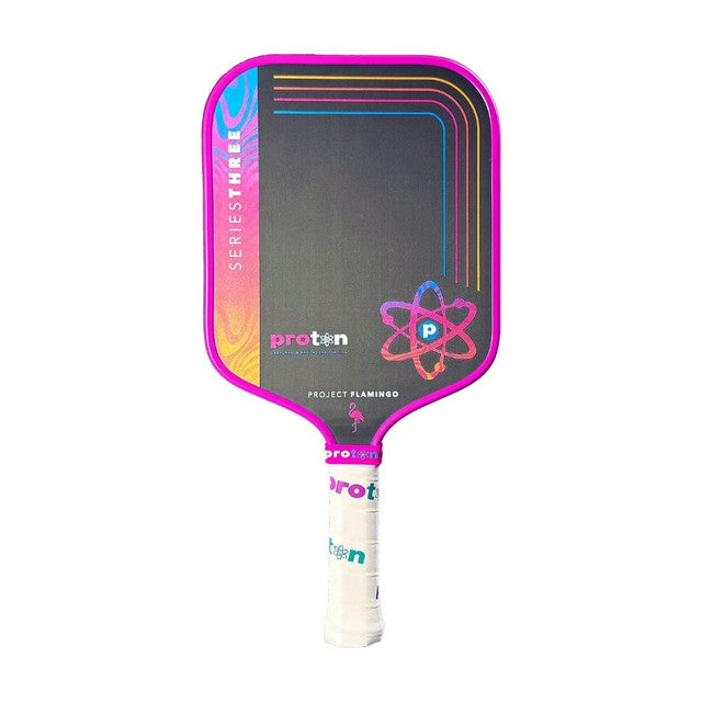 New Proton Series Three Project Flamingo 15mm Widebody Pickleball Paddle – Pink