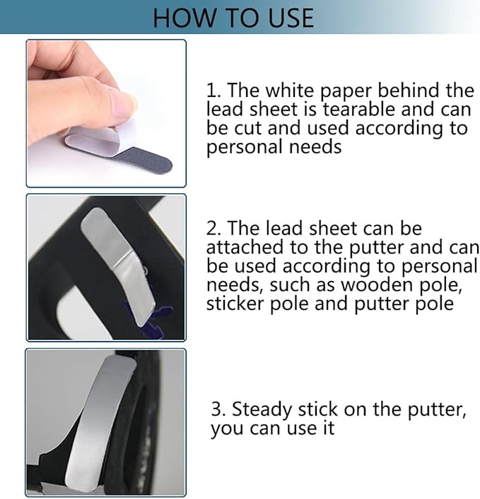ZLY 40 PC Golf Lead Tape for Golf Clubs - Silver
