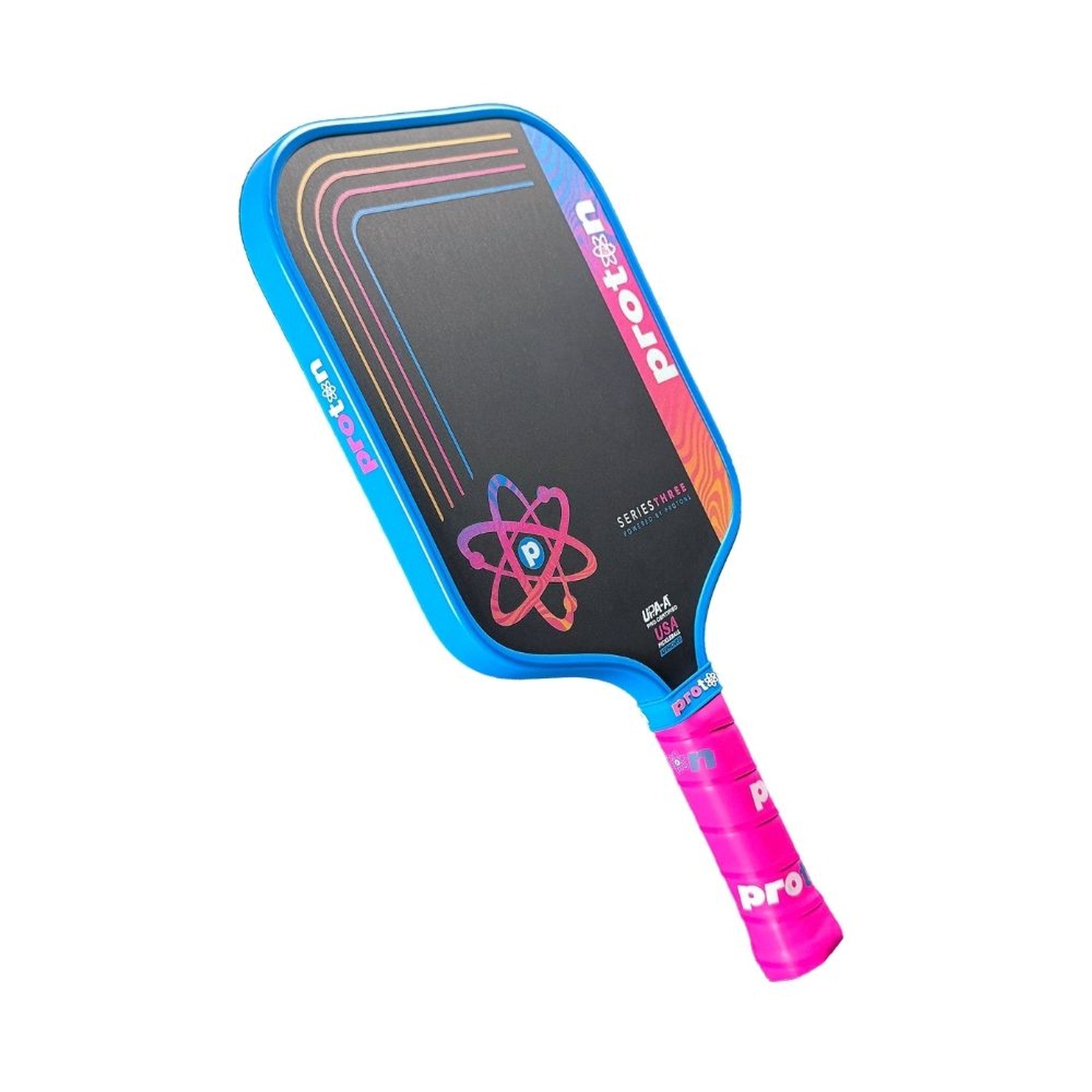 Proton Series Three Project Flamingo 13mm Widebody Pickleball Paddle – Blue
