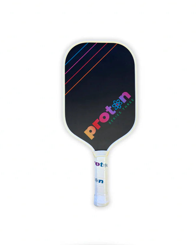 New Proton Series Three – Raw Carbon Cream/ White Pickleball Paddle