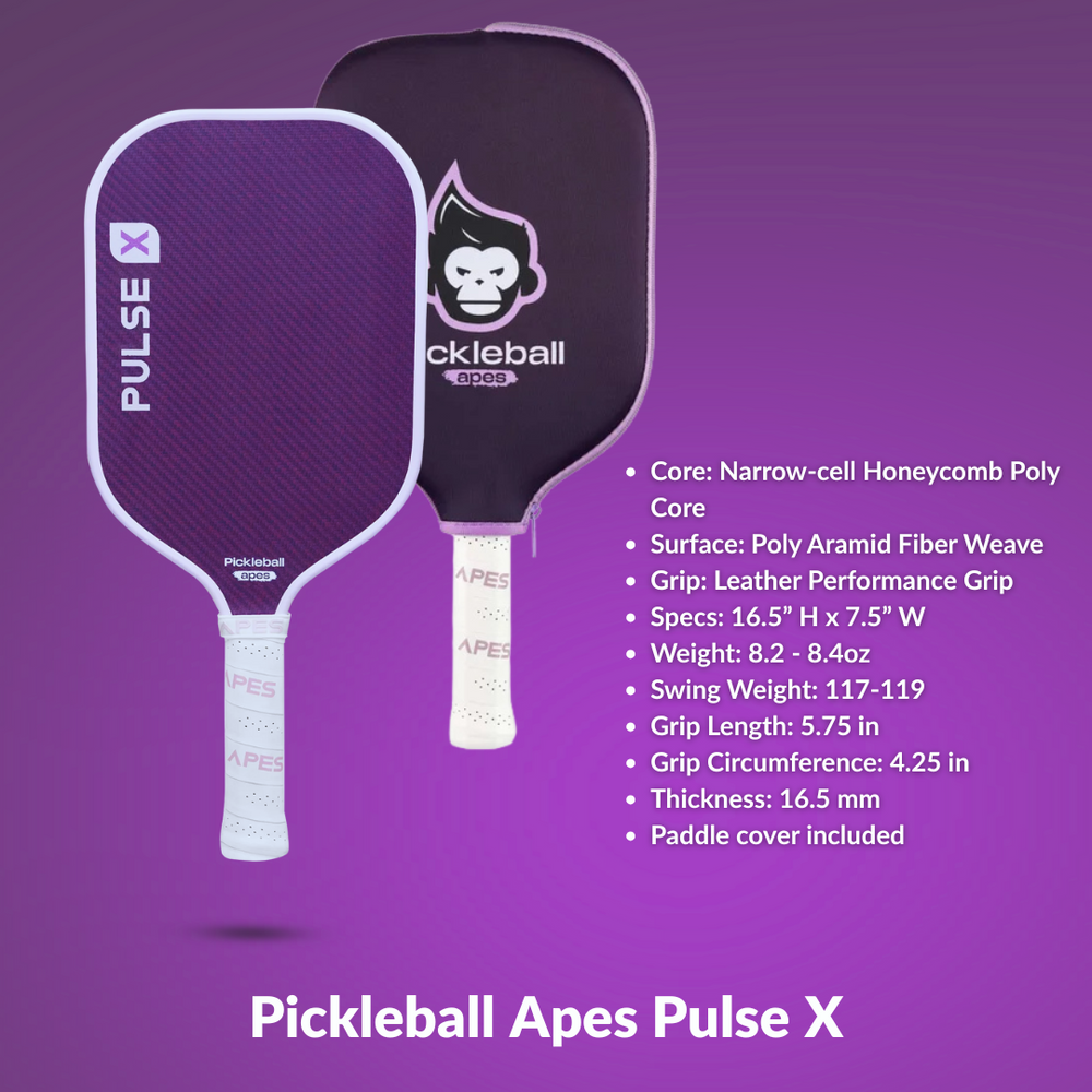 Pickleball Apes Pulse X Pickleball Paddle – Power, Precision, and Unmatched Control