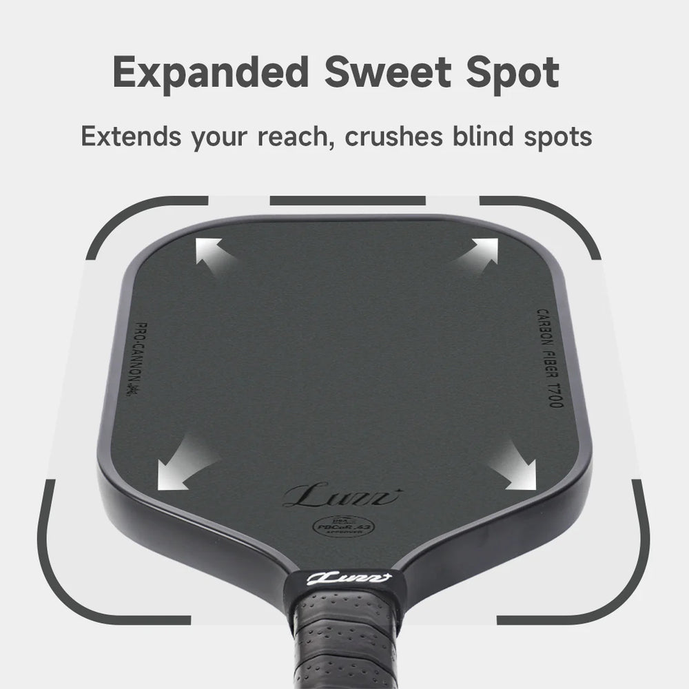 Luzzpickleball Cannon Paddle – T700 Carbon Friction Surface (Thermoformed)