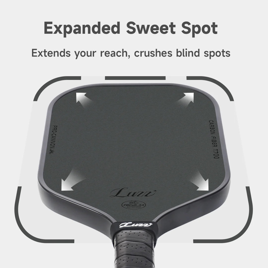 Luzzpickleball Cannon Paddle – T700 Carbon Friction Surface (Thermoformed)