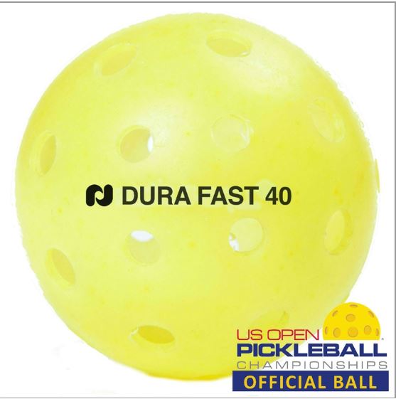 (Dura Fast 40) Outdoor Pickleball Balls -12 pack - Yellow - 1 DOZEN - Yellow